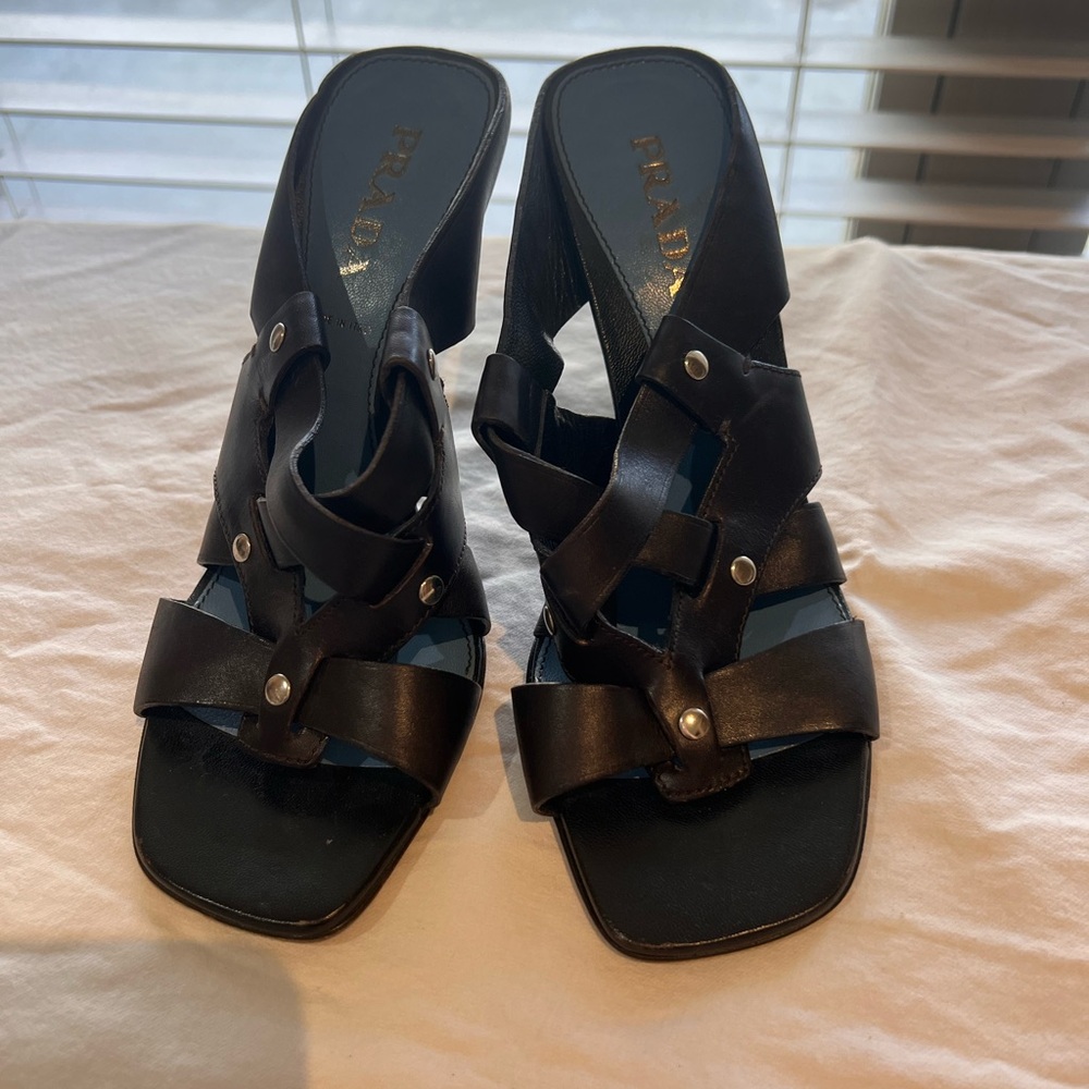 Vintage Prada Dark Brown Women's Heels